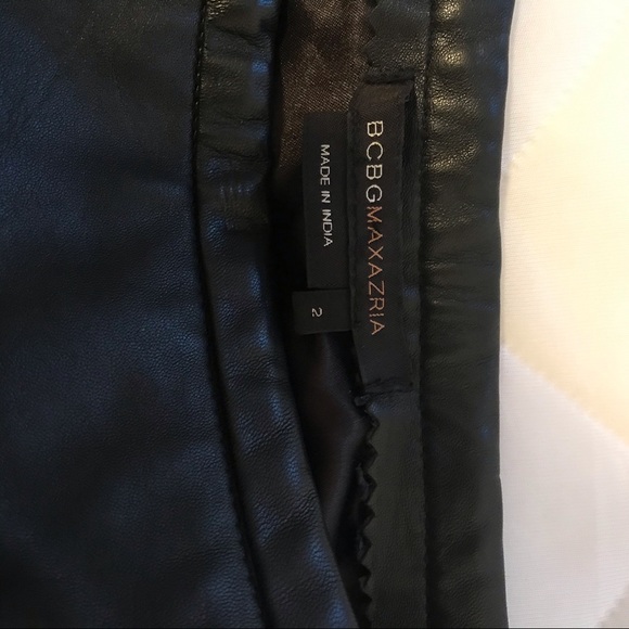 BCBG MaxAzria Leather Skirt. Fits like a 4. - Picture 3 of 4